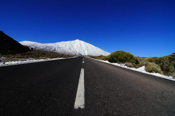 Largo camino vacío del desierto —  Fotos de Stock