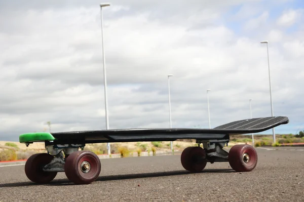 Estilo Vintage Longboard Negro monopatín — Foto de Stock