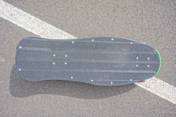 Vintage Style Longboard Black Skateboard — Stock Photo, Image