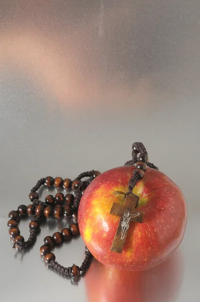 Bible Eva's Sin Red Apple — Stock Photo, Image