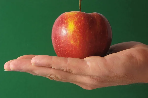 Manzana en la mano — Foto de Stock