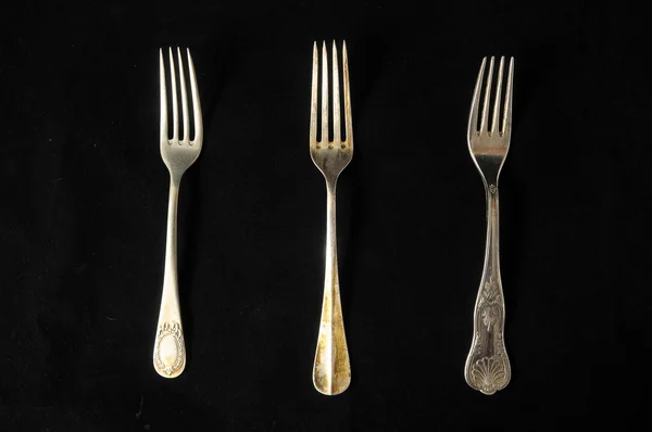 Vintage Silver Flatware — Stock Photo, Image