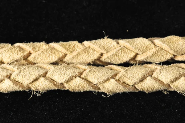 布朗纹理编织皮革项链 — 图库照片