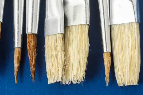 New Wooden Different Paintbrush Texture — Stock Photo, Image