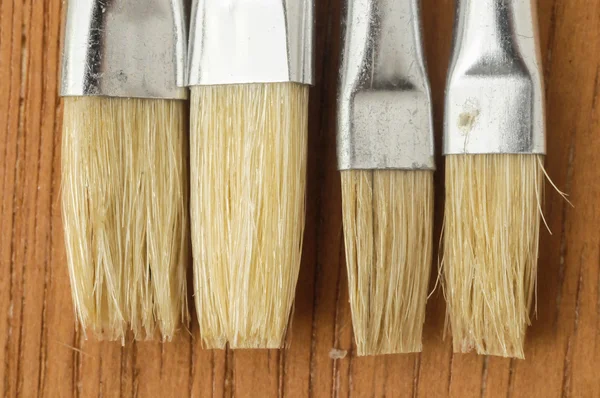 New Wooden Different Paintbrush Texture — Stock Photo, Image