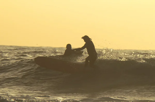 Silueta Surfista —  Fotos de Stock