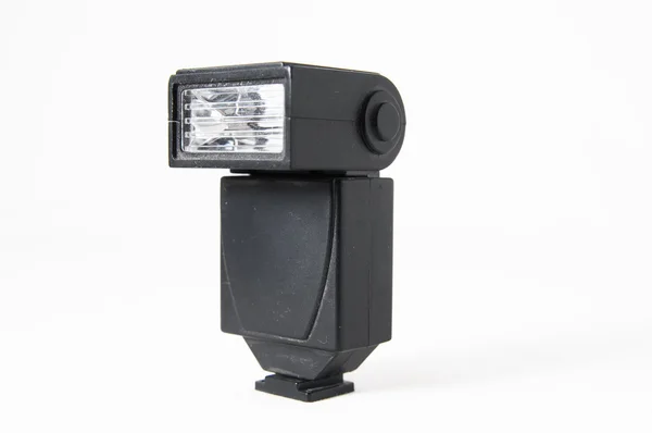 Zwarte fotocamera flash — Stockfoto