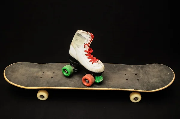 古材スケートボード — ストック写真