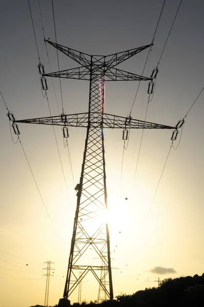 電力線パイロン — ストック写真