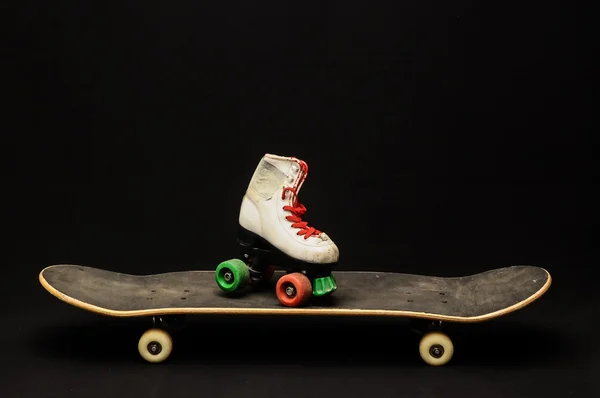 Skateboard in legno vecchio usato — Foto Stock