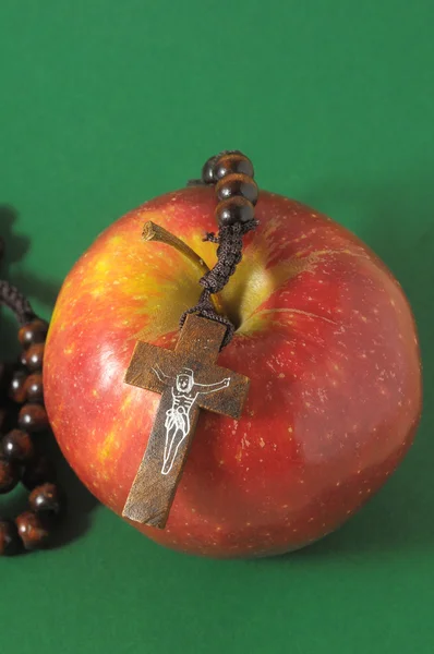 Bible Eva's Sin Red Apple — Stock Photo, Image