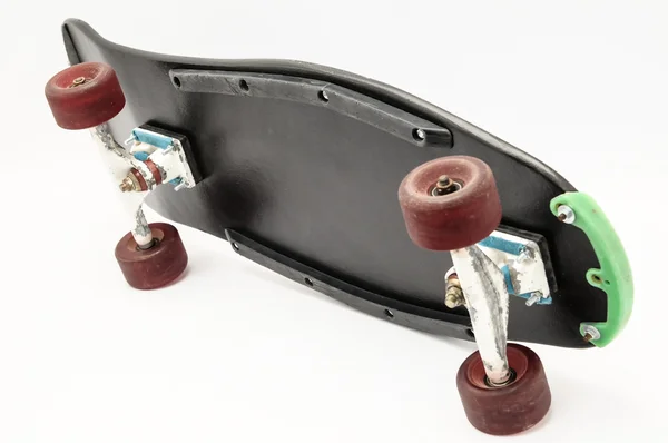 Oude gebruikte houten skateboard — Stockfoto