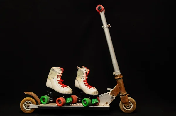 Metalen scooter voor kind — Stockfoto