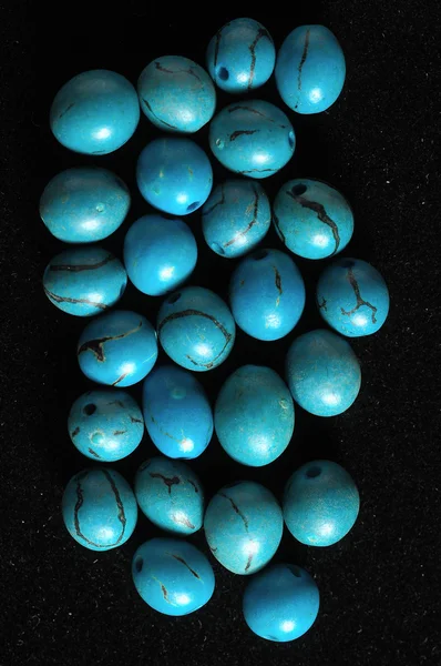 Modrý tyrkysový kámen Howlite — Stock fotografie