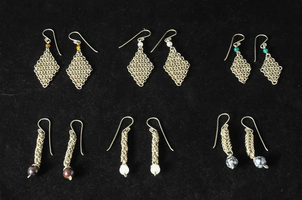 Handgemaakte zilveren sieraden — Stockfoto