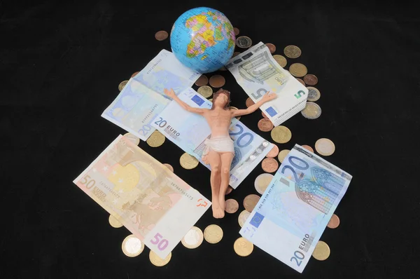 Christus en geld — Stockfoto