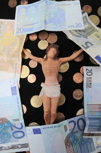 Christus en geld — Stockfoto