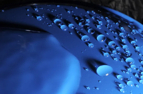 Gocce d'acqua blu — Foto Stock