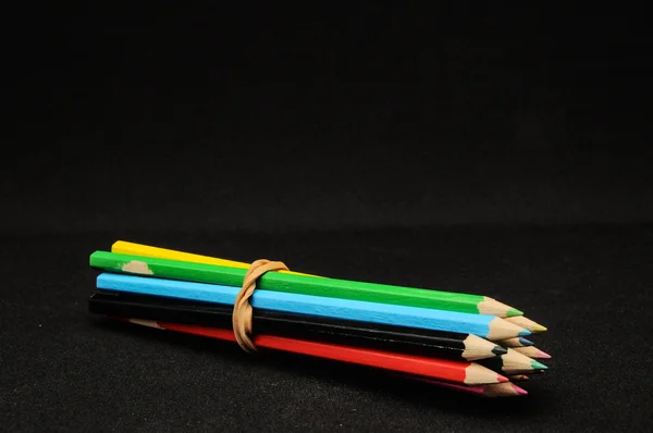 Colored Pencils In A Row — Stock Photo, Image