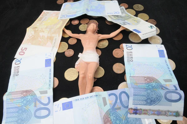 Christus en geld — Stockfoto