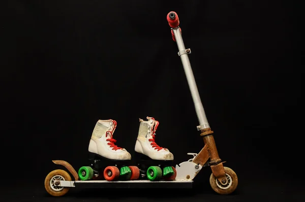 Metalen scooter voor kind — Stockfoto