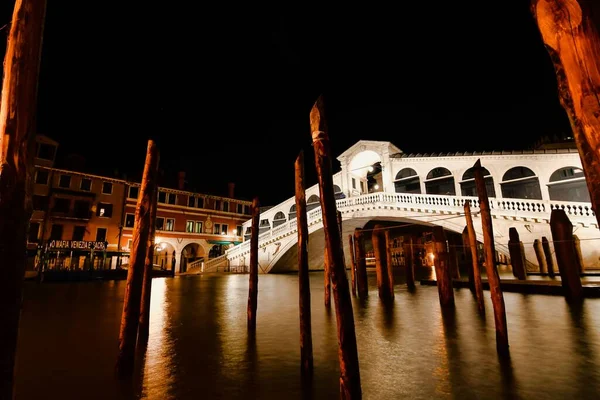 Venice Por Noche Foto Como Fondo Imagen Digital — Foto de Stock