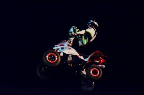 Motocross Motorbike Quads Freestyle Show North Italy 2014 — Stock Photo, Image
