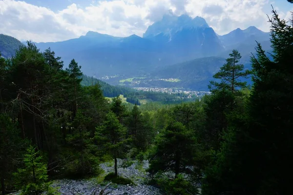 Вид Горы Фото Фоне Цифровое Изображение — стоковое фото
