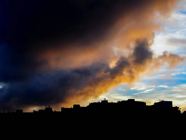 City Sunset Landscape Sul Tenerife Canary Island Espanha — Fotografia de Stock