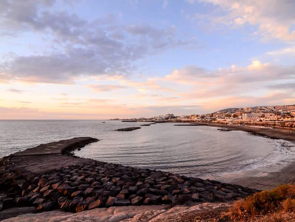 View Playa Fanabe Adeje Tenerife Kanári Szigetek Spanyolország — Stock Fotó