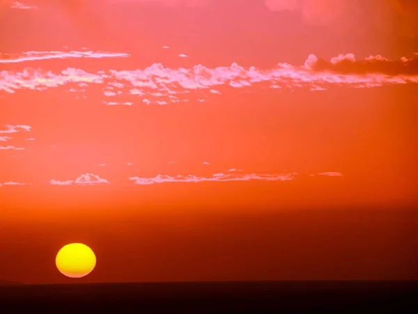 Západ Slunce Atlantském Oceánu Kanárském Ostrově Tenerife Španělsko — Stock fotografie