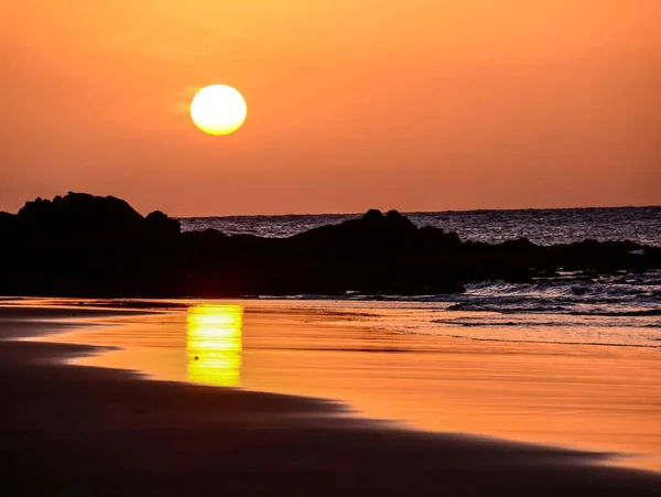 Pôr Sol Oceano Atlântico Tenerife Ilha Canária Espanha — Fotografia de Stock