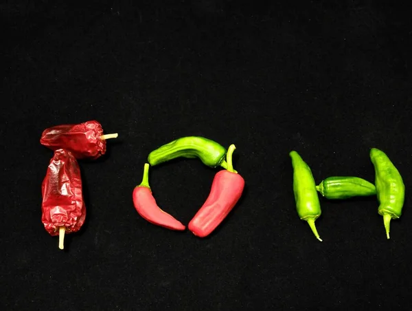 Některé Velmi Horké Chilli Papričky Připravené Vaření — Stock fotografie