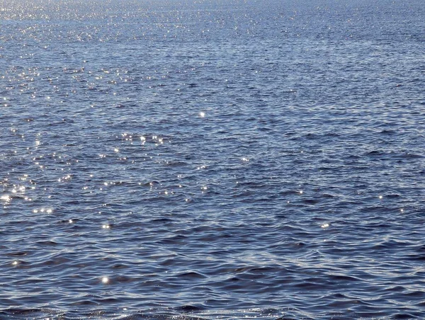 Texture Des Vagues Eau Bleue Sur Océan Atlantique — Photo