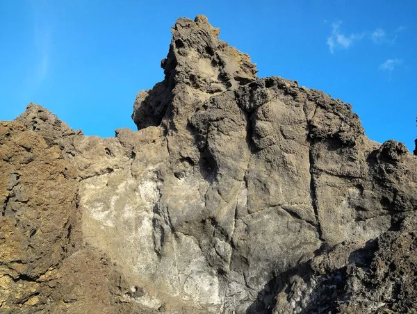 Dry Hardened Lava Rocks Τοπίο Ενός Τυφλού Ηφαίστειου — Φωτογραφία Αρχείου