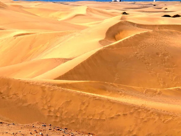 Deserto Areia Laranja Ilha Gran Canaria Espanha — Fotografia de Stock