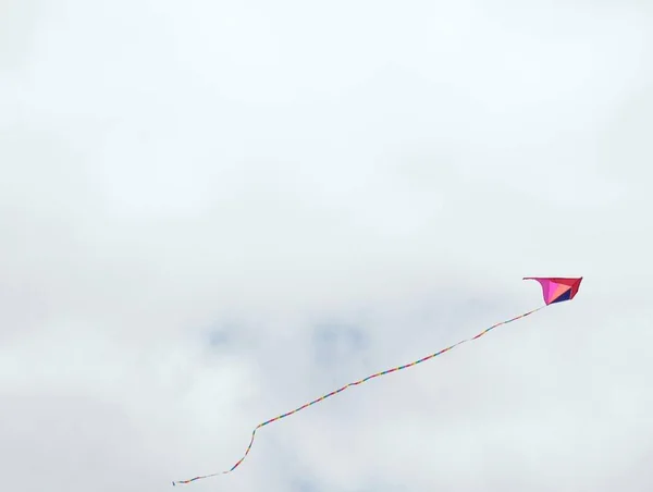 One Kite Flying Cloudy Sky Canary Islands Spain — Stock Photo, Image