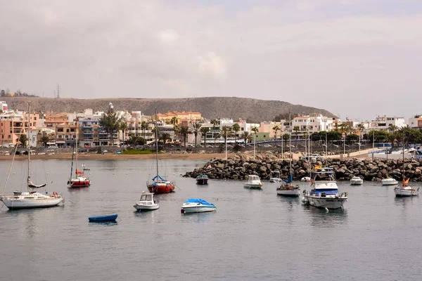 Іспанська Переглянути Краєвид Arguineguin Gran Canaria Тропічний Вулканічних Канарські Острови — стокове фото