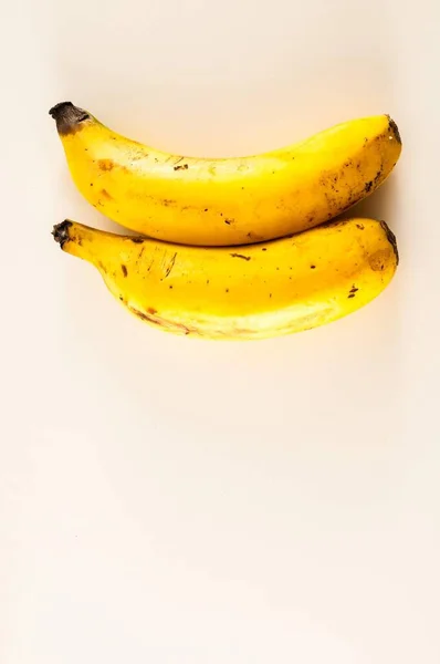 Bild Großaufnahme Eine Banane Auf Weißem Hintergrund — Stockfoto