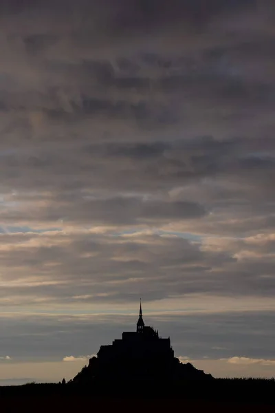 Panoramautsikt Över Den Berömda Historiska Mont Saint Michel Normandie Norra — Stockfoto