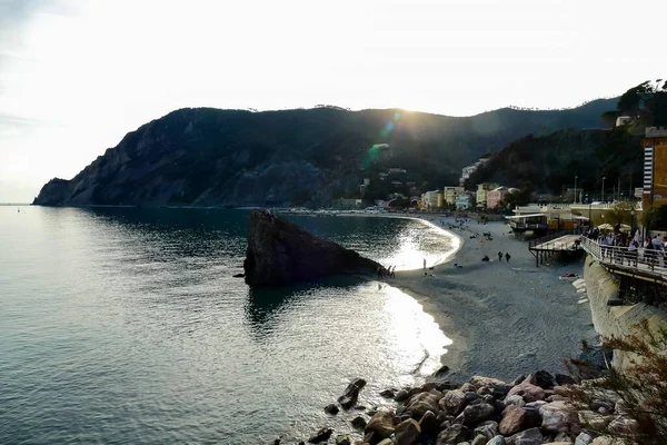 Sonnenuntergang Über Dem Meer Cinque Terre Ligurien — Stockfoto
