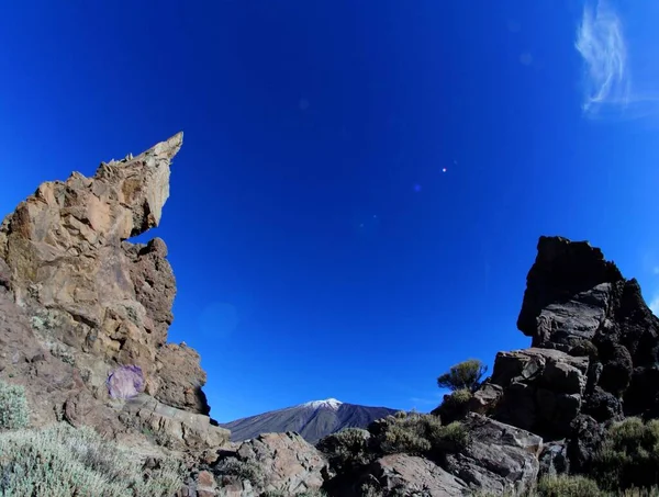 Τοπίο Της Ερήμου Στο Εθνικό Πάρκο Volcan Teide Τενερίφη Canary — Φωτογραφία Αρχείου