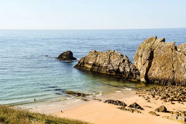 Vue Sur Plage Arnia Pielagos Cantabrie — Photo