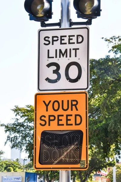 Speed Limit Sign Photo Background Digital Image — Foto de Stock