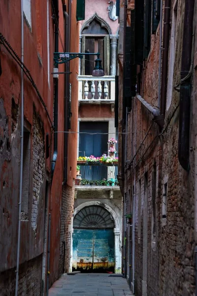 Вулиця Венеції Італія Красива Фотографія Цифрова Фотографія — стокове фото
