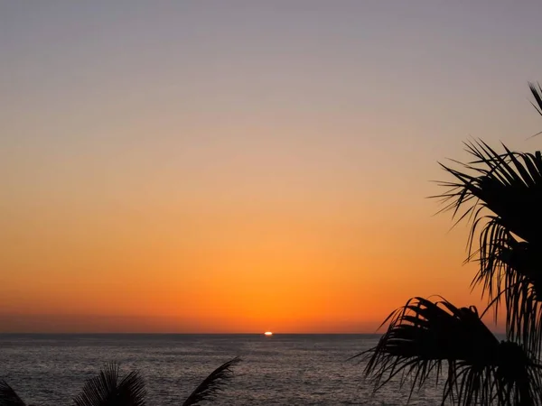 Sonnenuntergang Atlantik Auf Teneriffa Kanarische Insel Spanien — Stockfoto