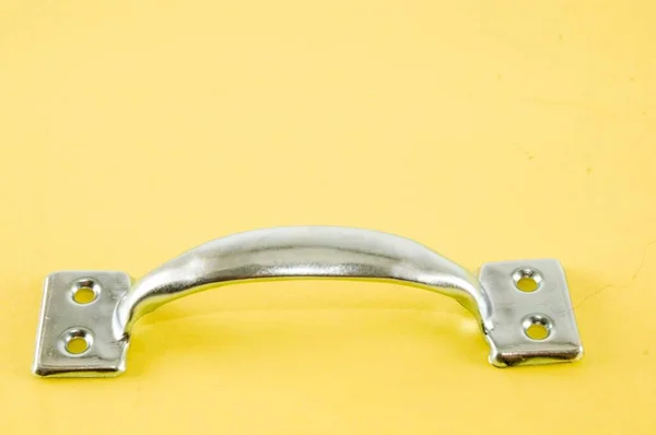 Foto Foto Van Metalen Behuizing Handvat Aluminium Achtergrond — Stockfoto