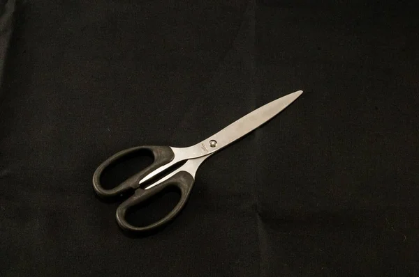 Scissors Black Background — Stock Photo, Image