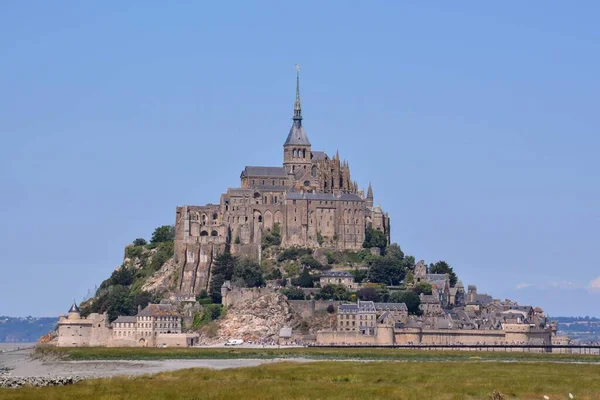 Mont Saint Michel Isla Las Mareas Normandía Norte Francia —  Fotos de Stock