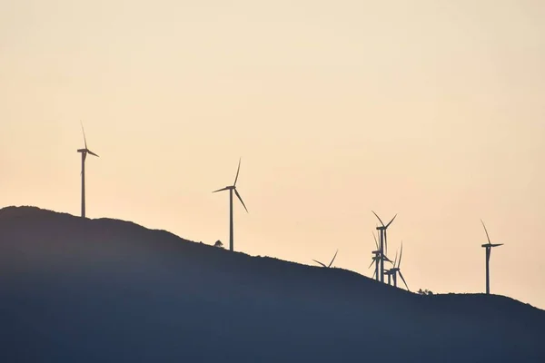 Wind Turbines Mountains — Stock Photo, Image